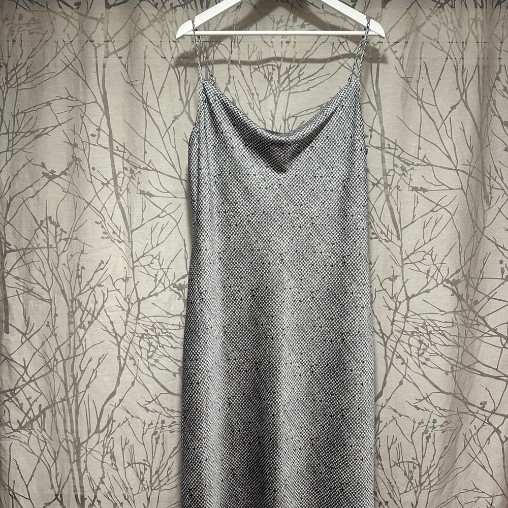 Banana Republic Women's L (14-16) Black & White Cowl Neck Maxi Dress